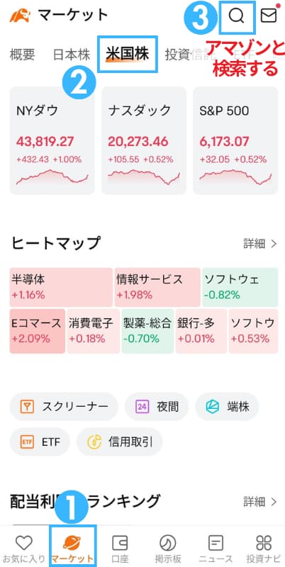 moomoo証券でアマゾン株を買ってみたstep1