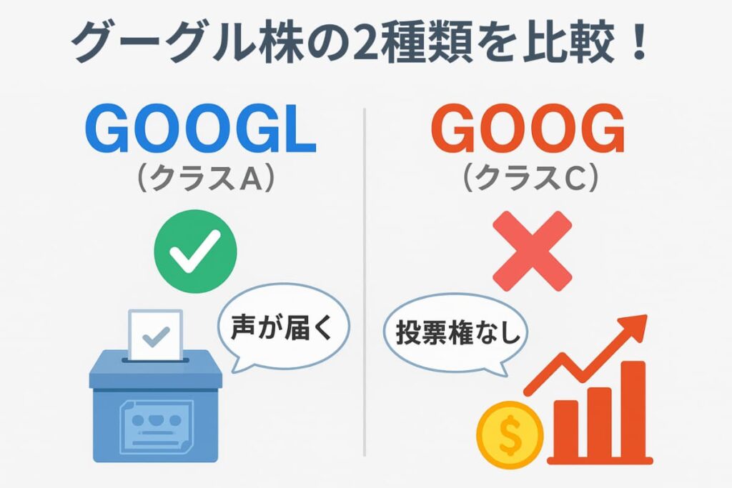 クラスAとクラスCの違いは？（GOOGLとGOOGの違い）
