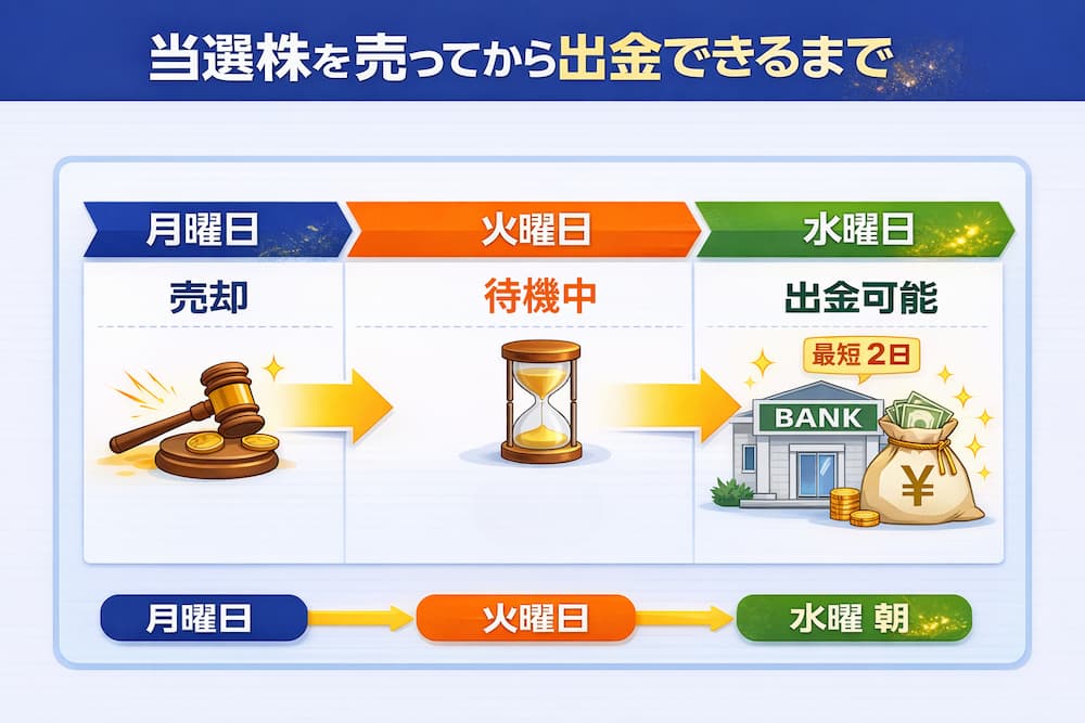 米国株の出金のタイミングは、約定日と受渡日で決まる
